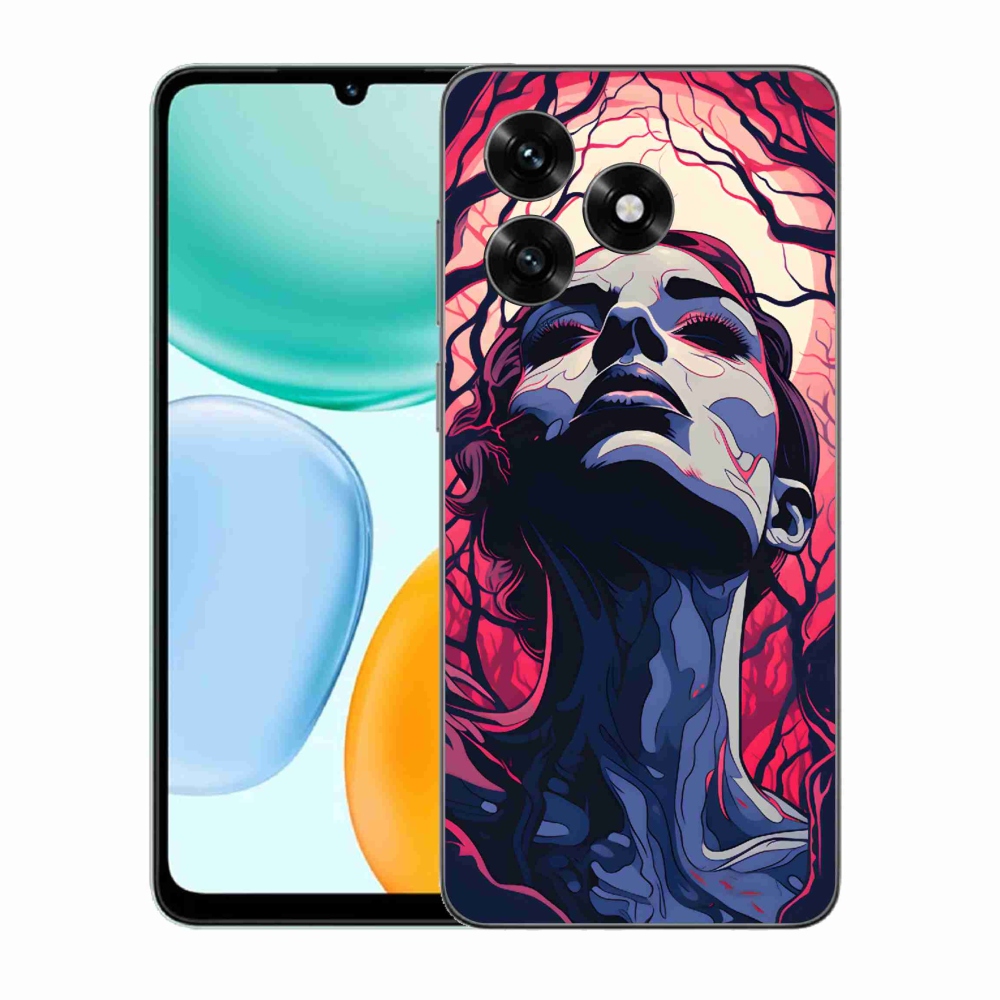 Gelový kryt mmCase na Honor X5c Plus - abstraktní obličej