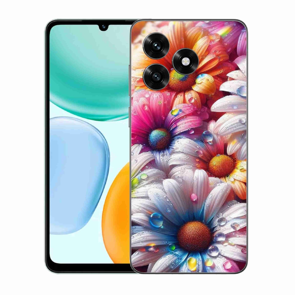 Gelový kryt mmCase na Honor X5c Plus - barevné kopretiny