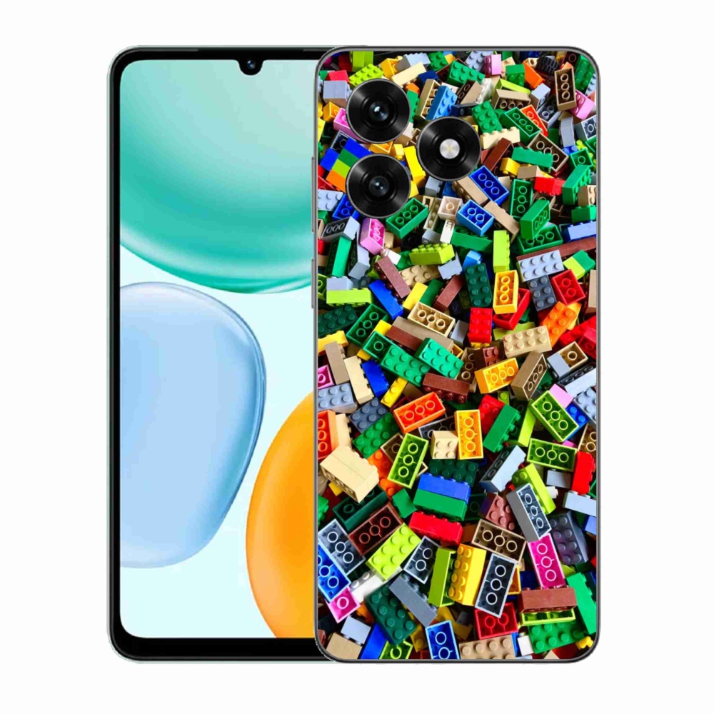 Gelový kryt mmCase na Honor X5c Plus - barevné stavební kostky