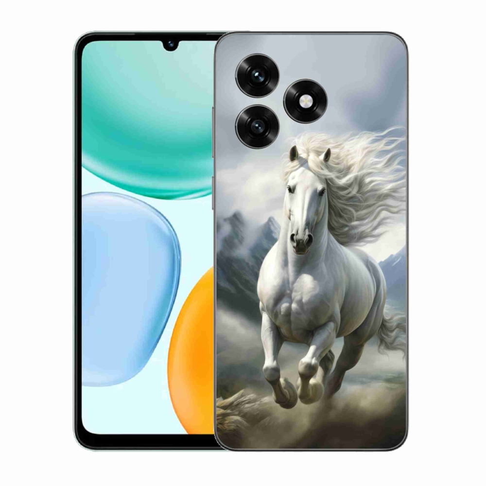 Gelový kryt mmCase na Honor X5c Plus - běžící bílý kůň 3