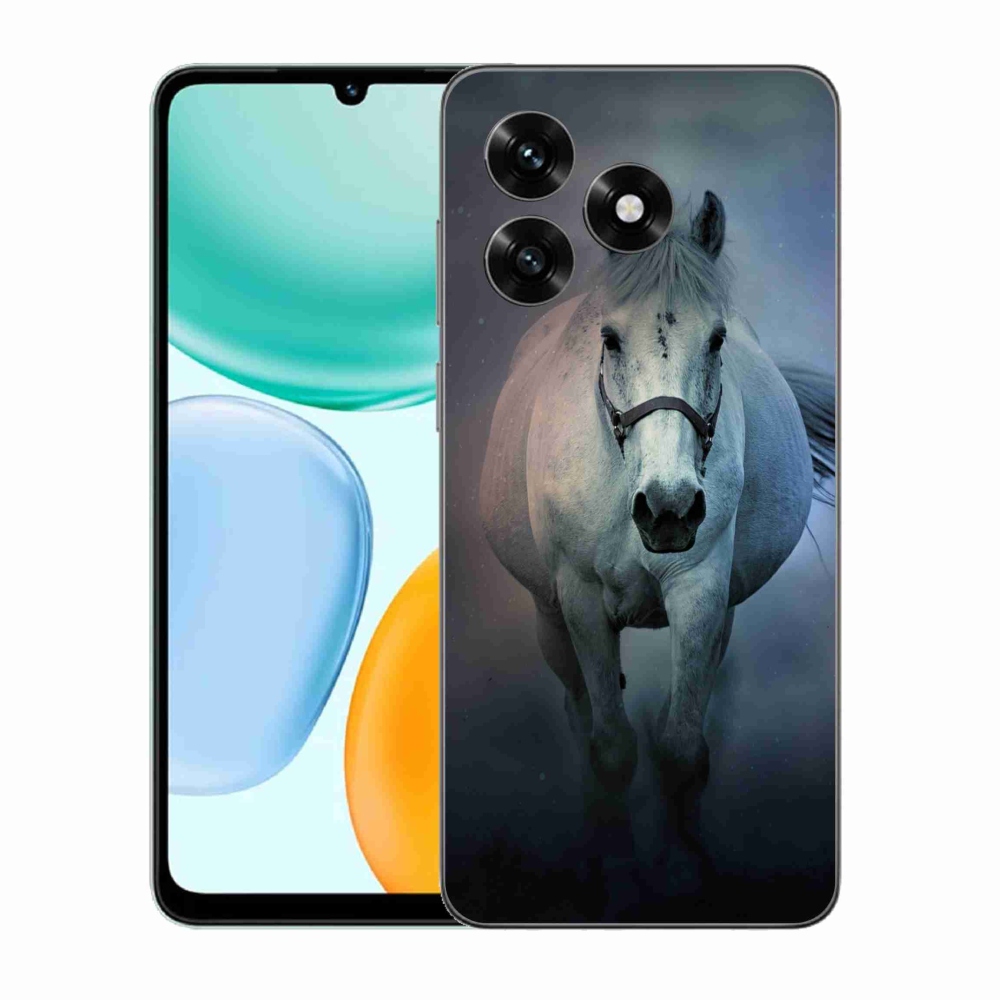 Gelový kryt mmCase na Honor X5c Plus - běžící bílý kůň