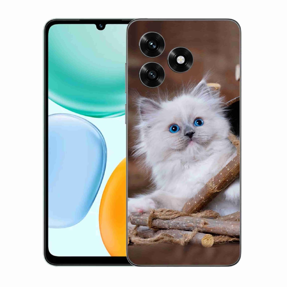 Gelový kryt mmCase na Honor X5c Plus - bílé kotě