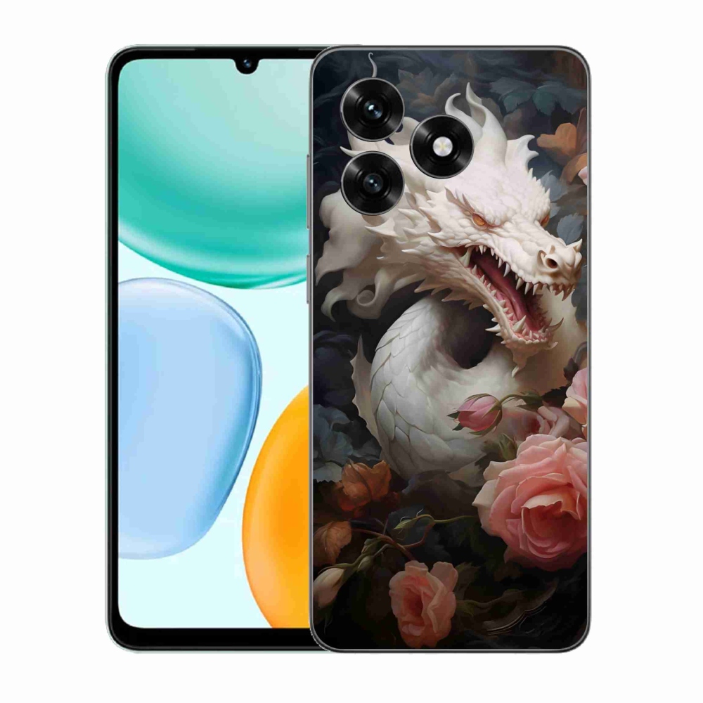 Gelový kryt mmCase na Honor X5c Plus - bílý drak