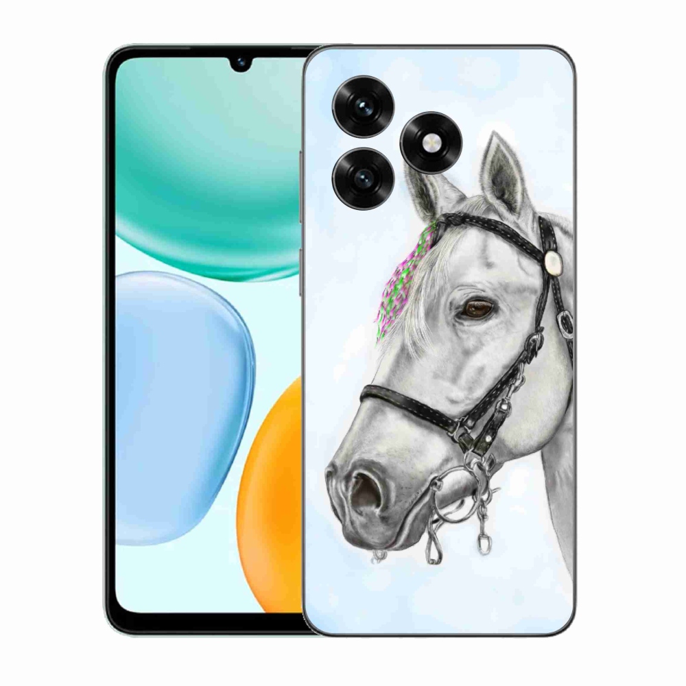 Gelový kryt mmCase na Honor X5c Plus - bílý kůň 1
