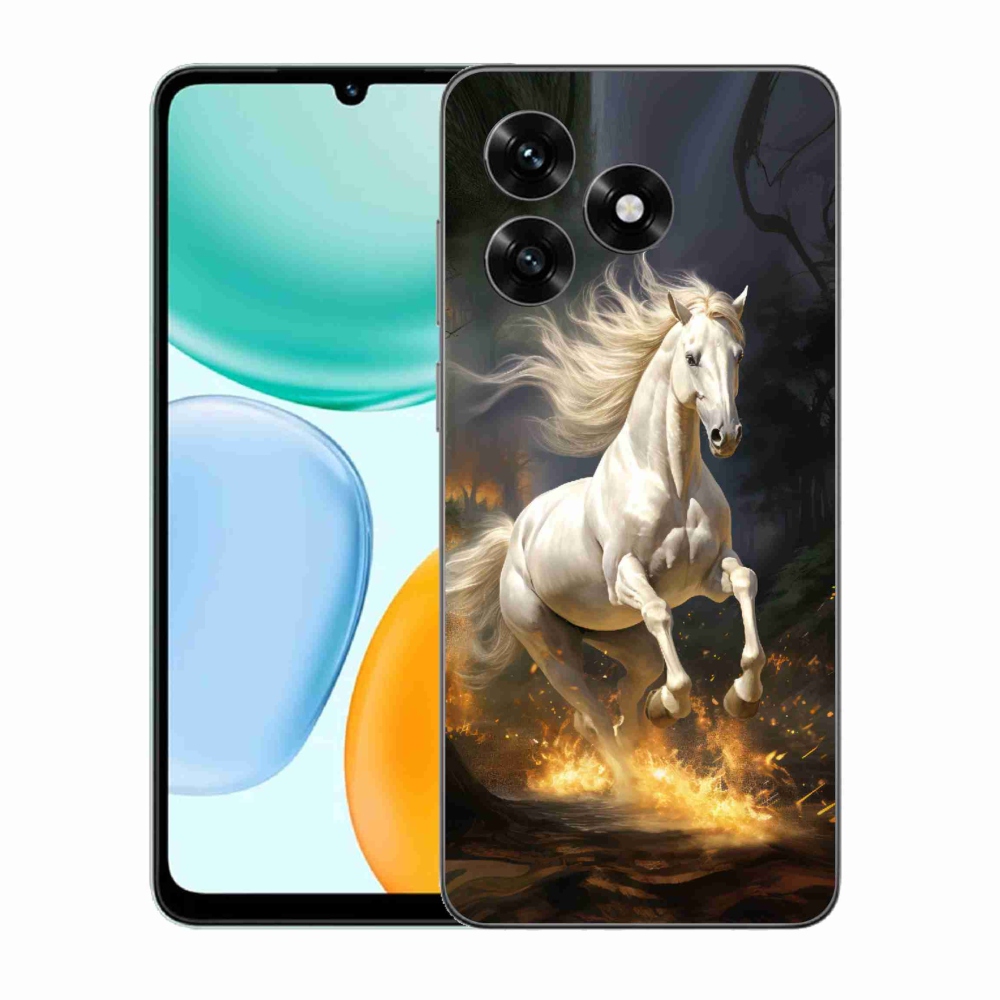 Gelový kryt mmCase na Honor X5c Plus - bílý kůň 2
