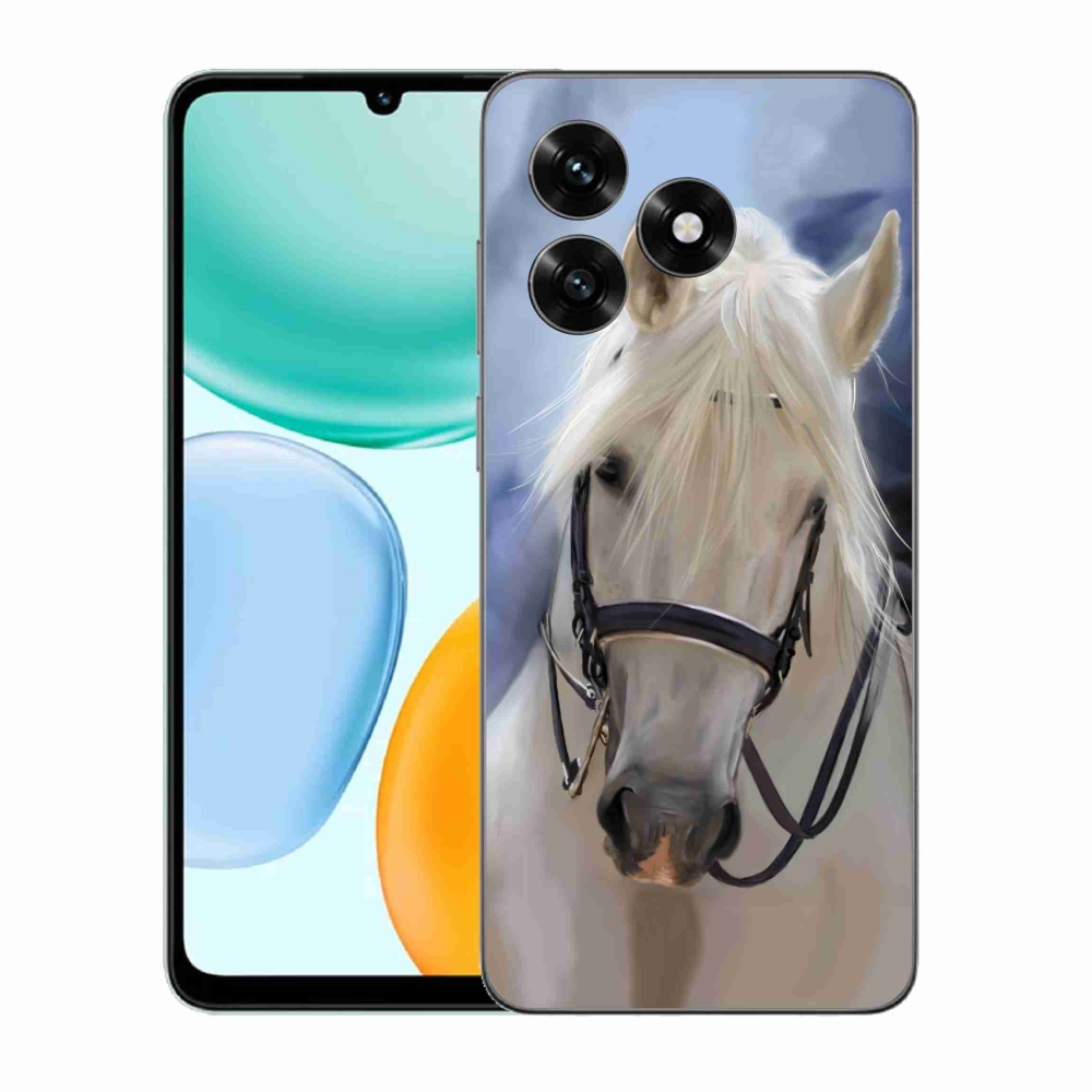 Gelový kryt mmCase na Honor X5c Plus - bílý kůň