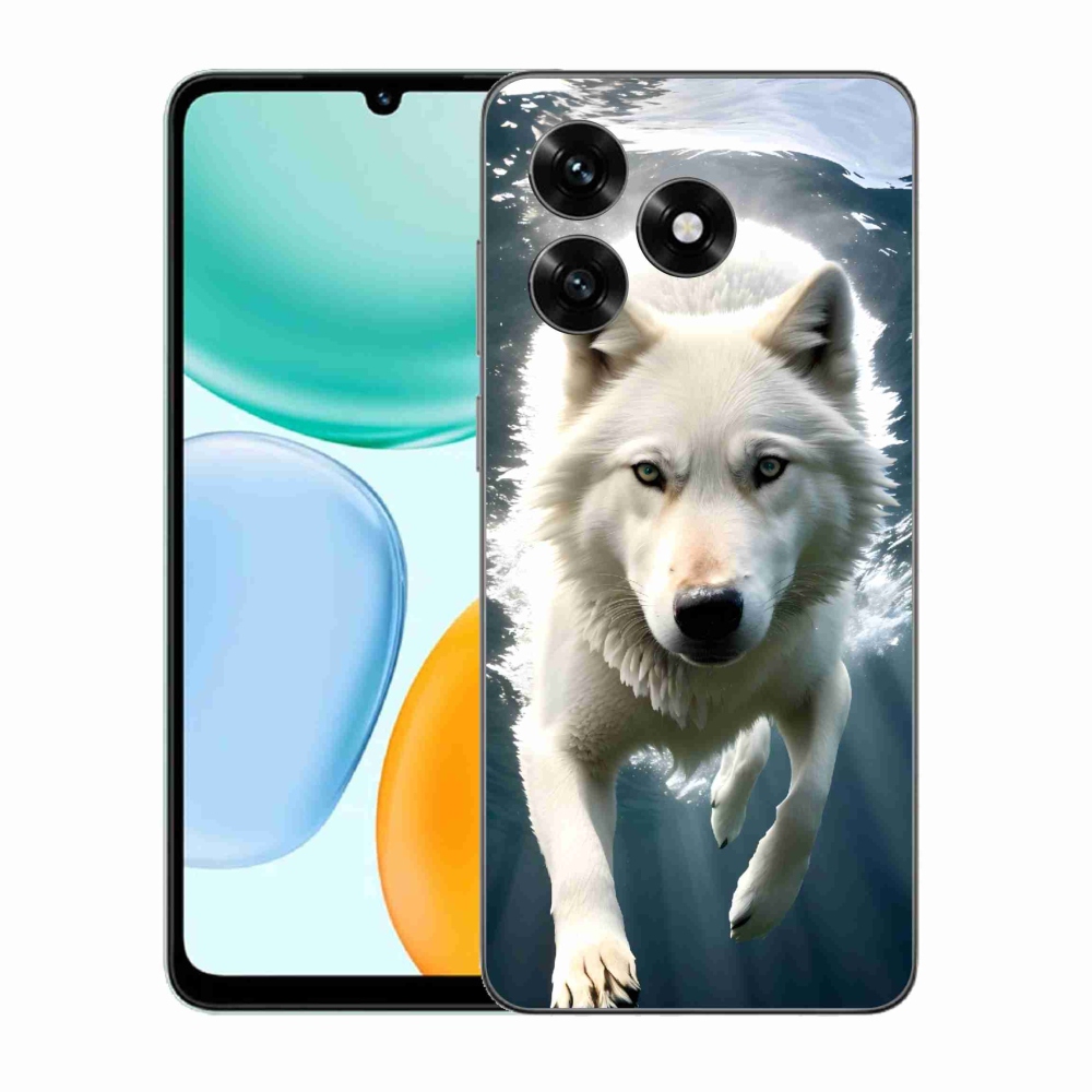 Gelový kryt mmCase na Honor X5c Plus - bílý vlk