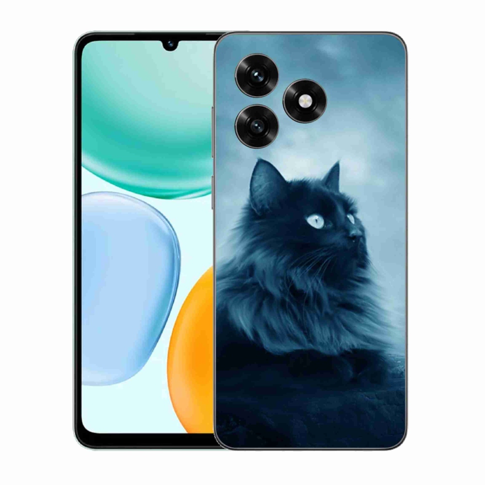Gelový kryt mmCase na Honor X5c Plus - černá kočka 1