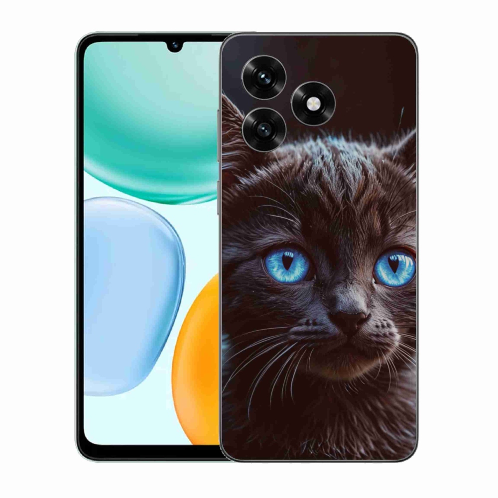 Gelový kryt mmCase na Honor X5c Plus - černé kotě 2