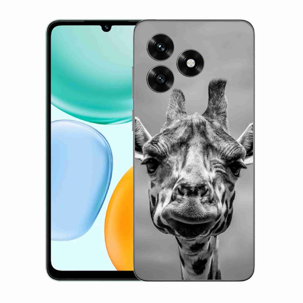 Gelový kryt mmCase na Honor X5c Plus - černobílá žirafa