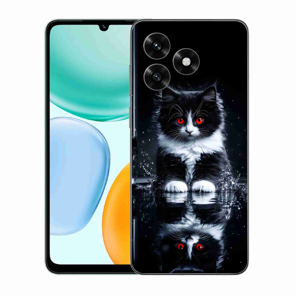 Gelový kryt mmCase na Honor X5c Plus - černobílé kotě