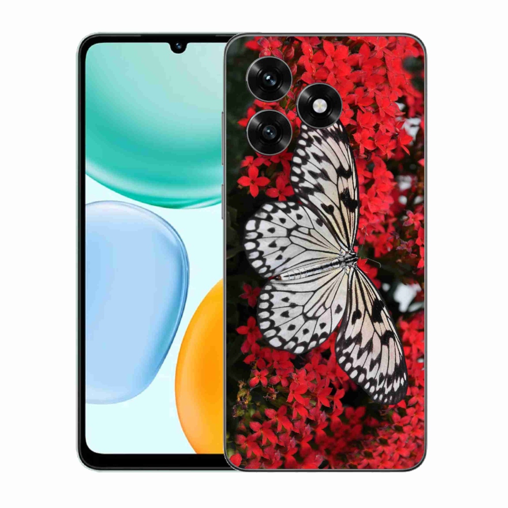 Gelový kryt mmCase na Honor X5c Plus - černobílý motýl 1