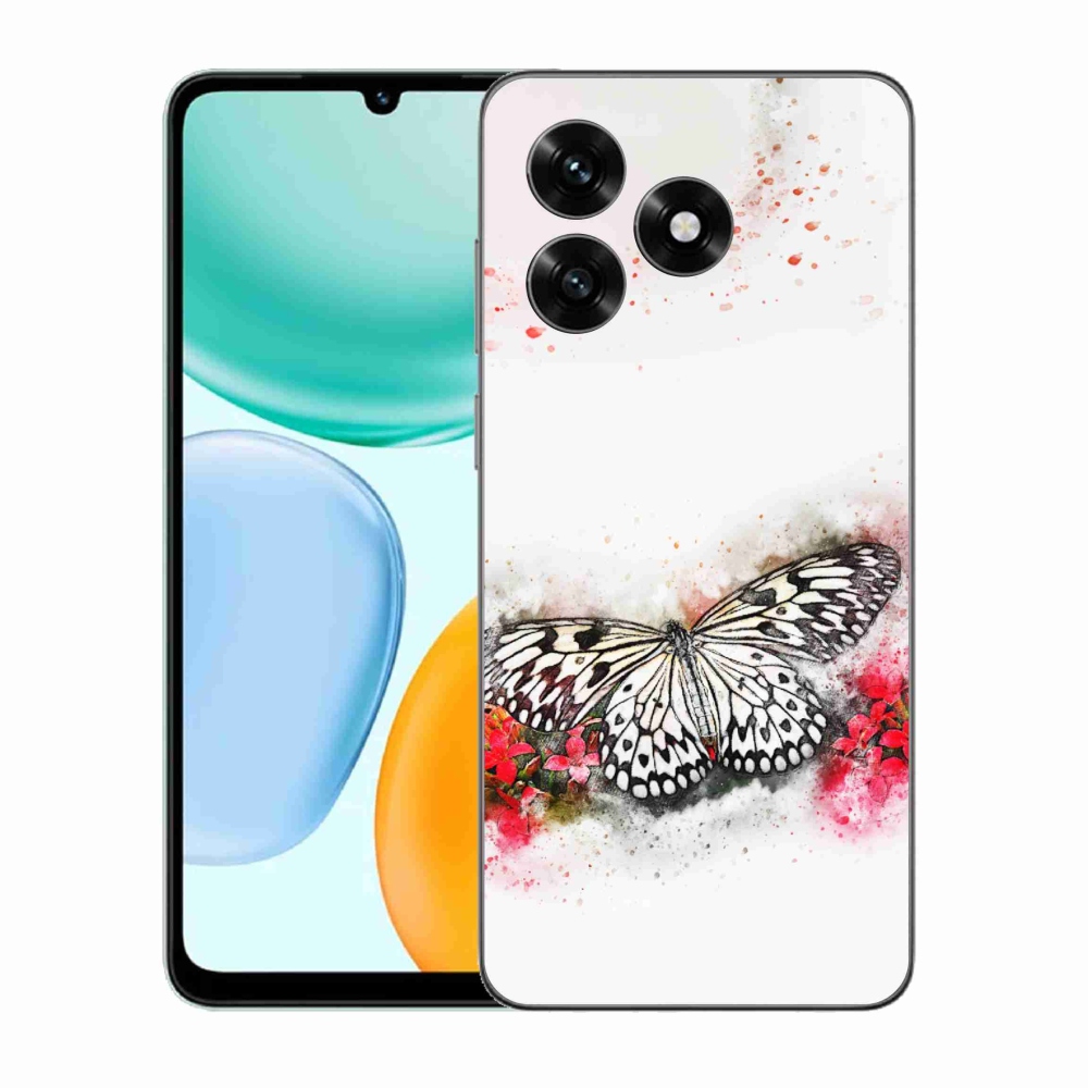 Gelový kryt mmCase na Honor X5c Plus - černobílý motýl