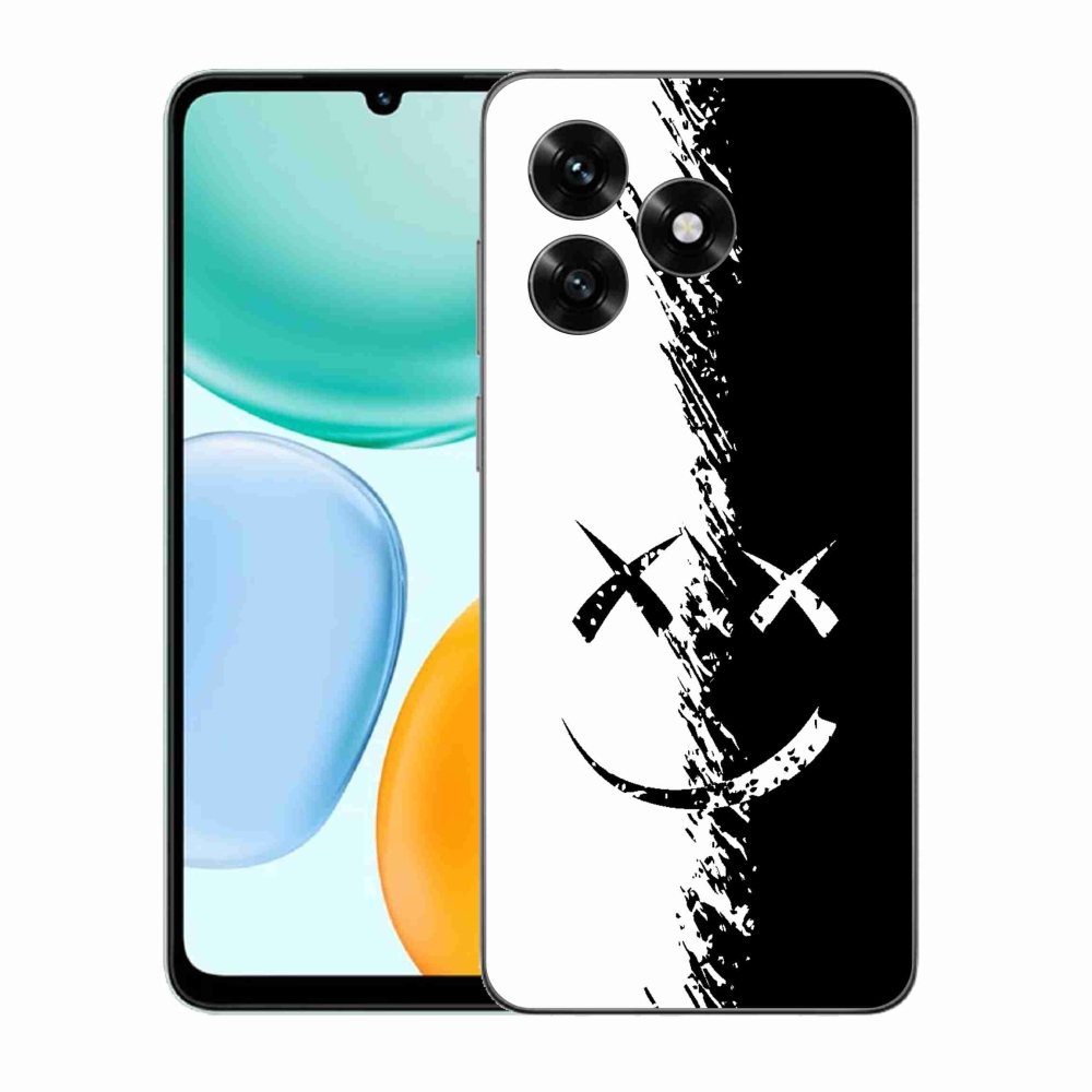 Gelový kryt mmCase na Honor X5c Plus - černobílý smajlík
