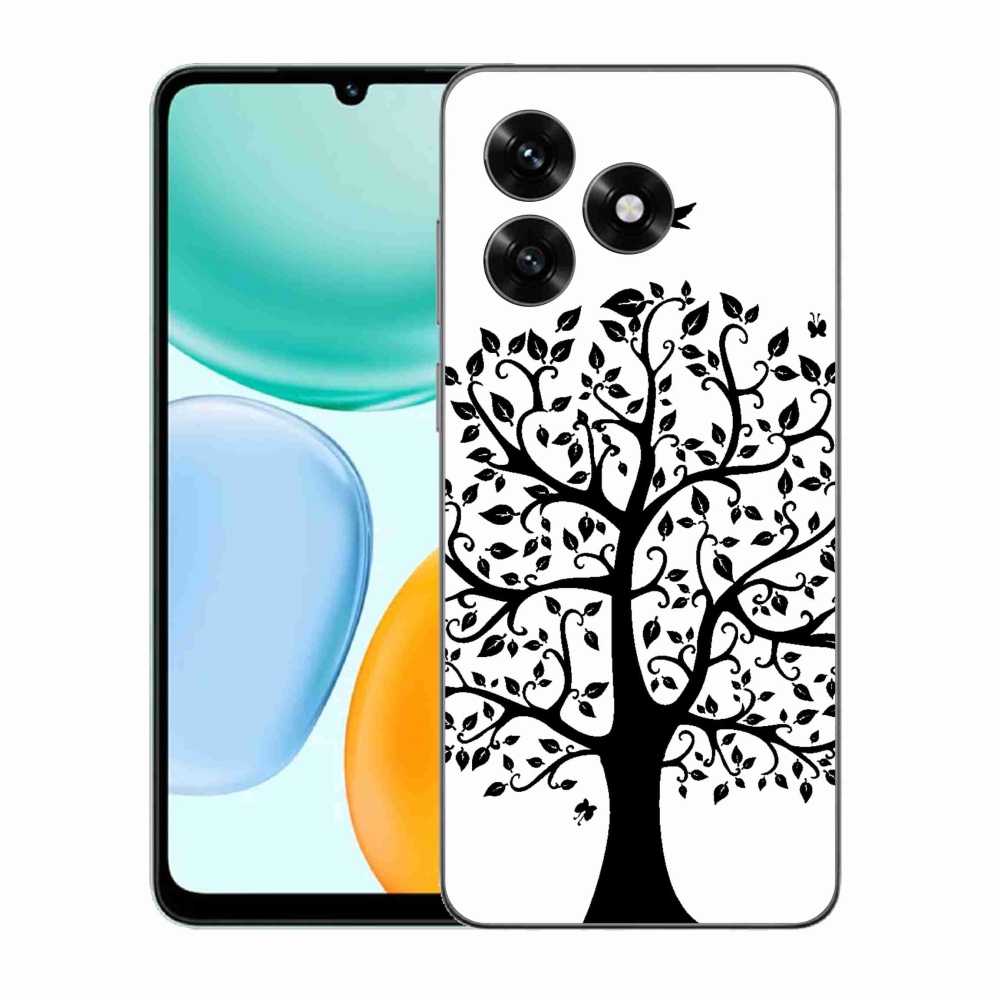 Gelový kryt mmCase na Honor X5c Plus - černobílý strom