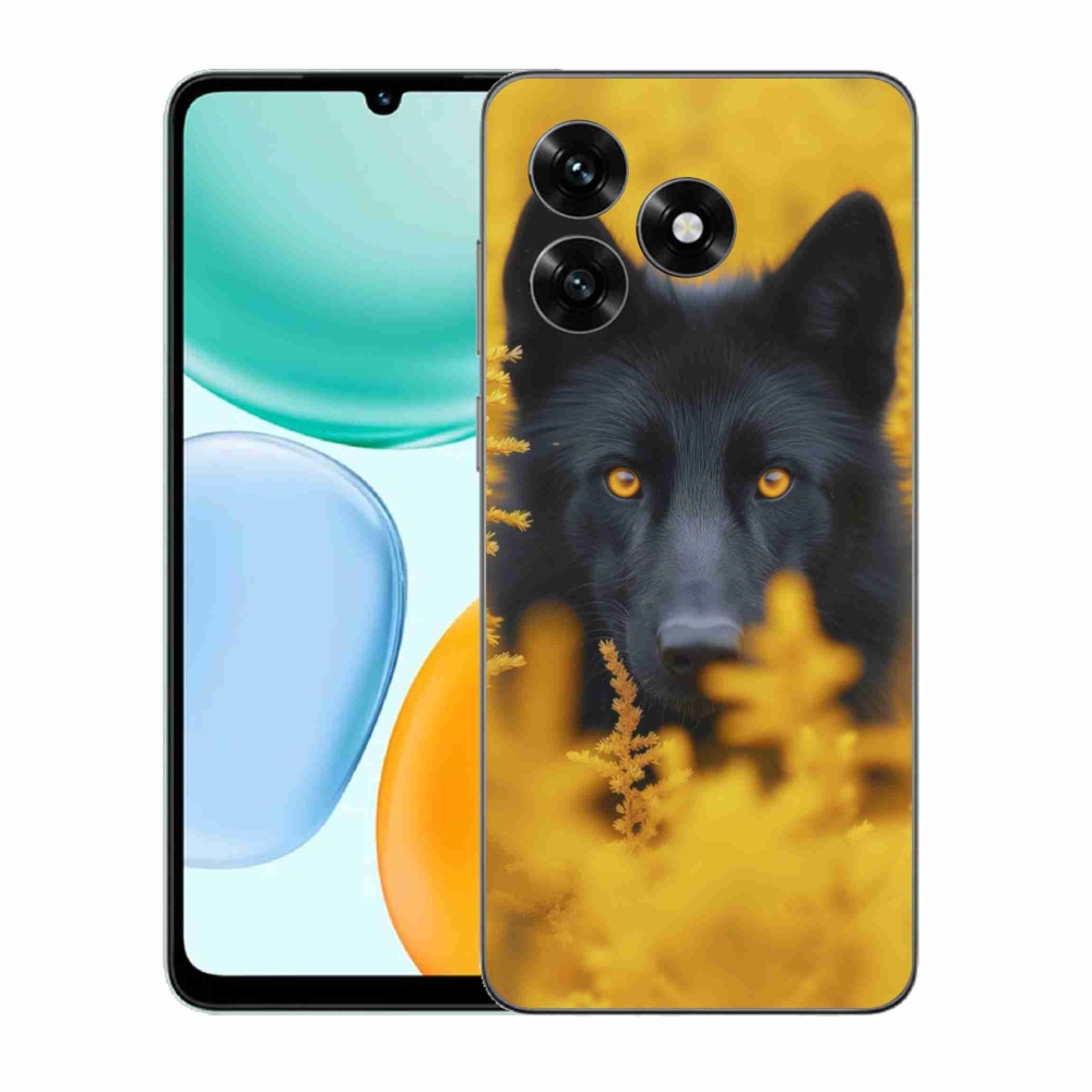 Gelový kryt mmCase na Honor X5c Plus - černý vlk 2