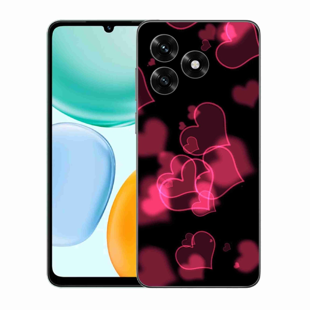 Gelový kryt mmCase na Honor X5c Plus - červená srdíčka