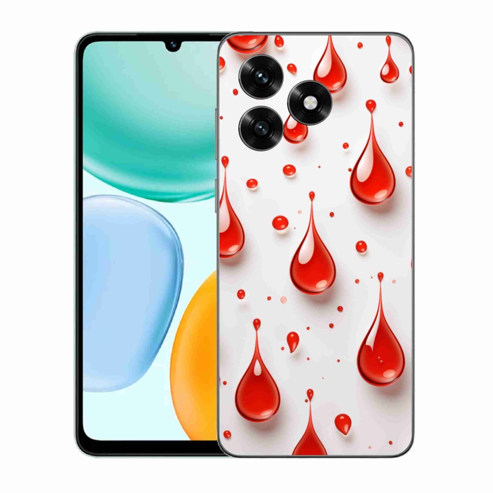 Gelový kryt mmCase na Honor X5c Plus - červené kapky