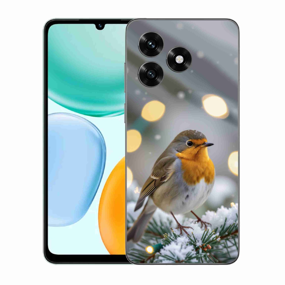 Gelový kryt mmCase na Honor X5c Plus - červenka v zimě