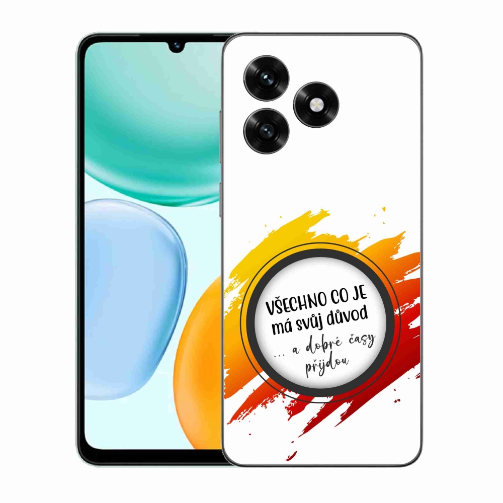 Gelový kryt mmCase na Honor X5c Plus - citát 3 bílé pozadí