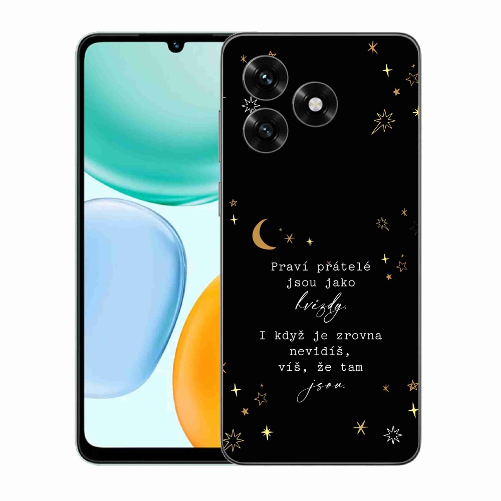 Gelový kryt mmCase na Honor X5c Plus - citát 6 černé pozadí