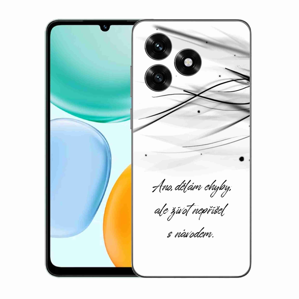 Gelový kryt mmCase na Honor X5c Plus - citát bílé pozadí
