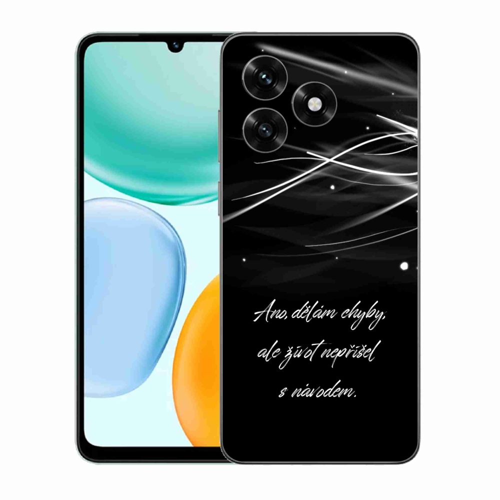 Gelový kryt mmCase na Honor X5c Plus - citát černé pozadí