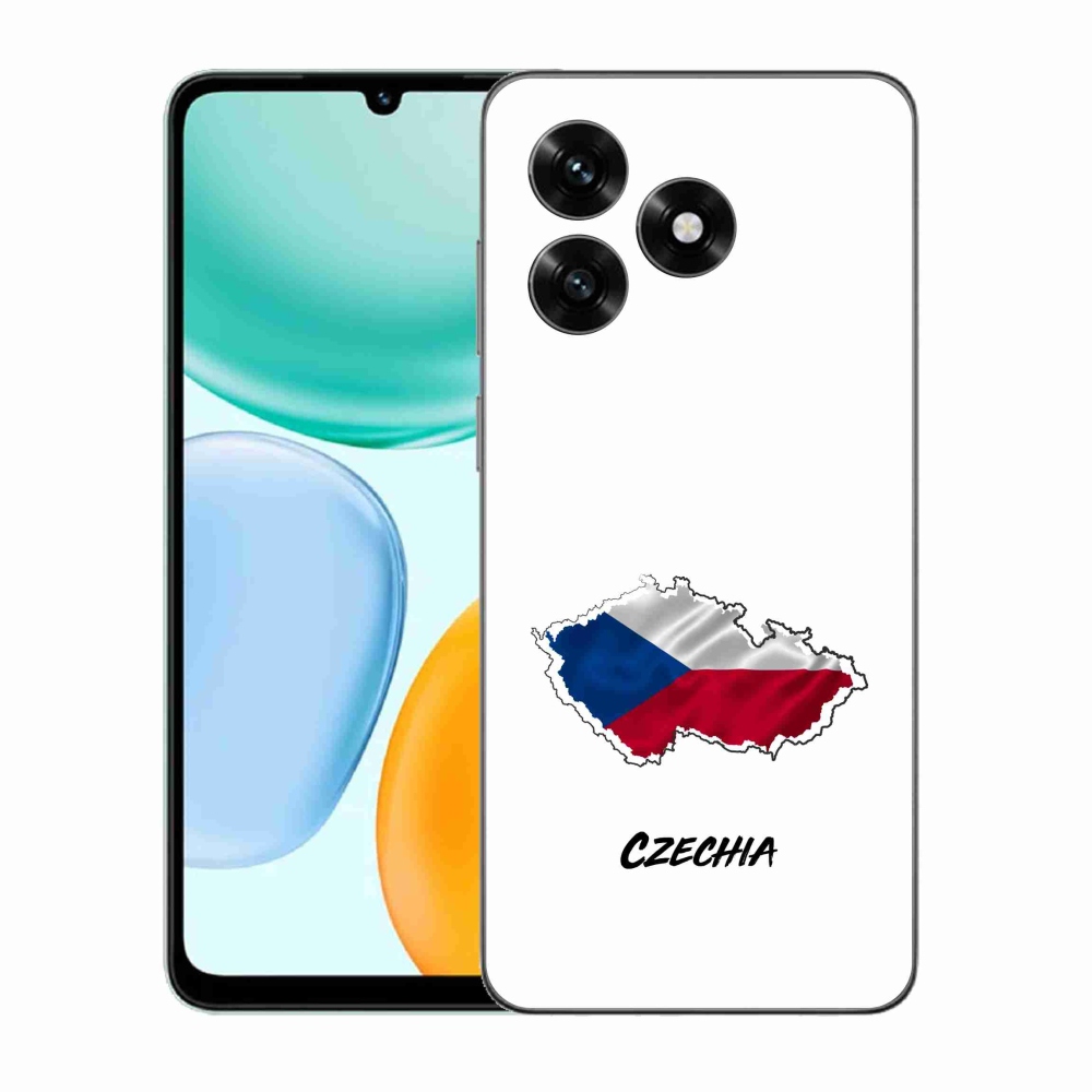 Gelový kryt mmCase na Honor X5c Plus - Czechia bílé pozadí