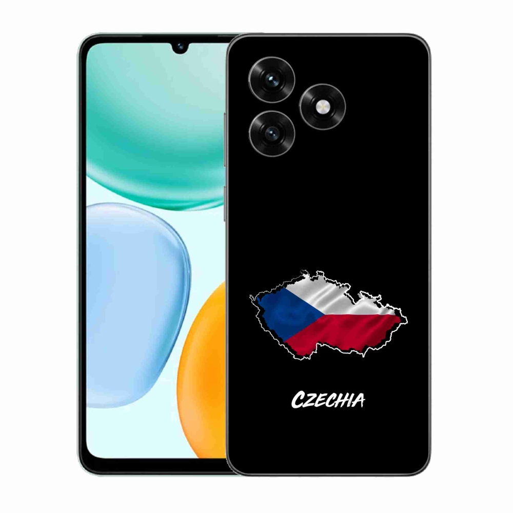 Gelový kryt mmCase na Honor X5c Plus - Czechia černé pozadí