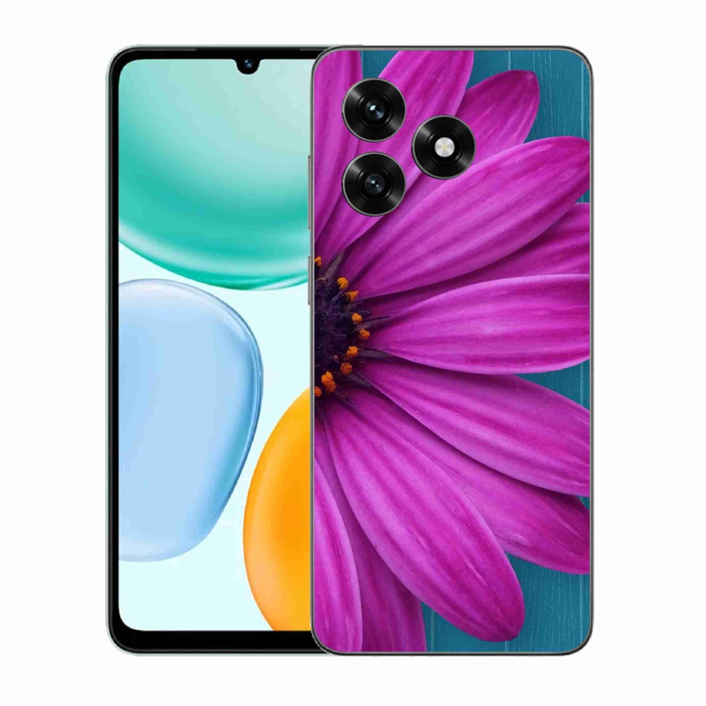 Gelový kryt mmCase na Honor X5c Plus - fialová kopretina