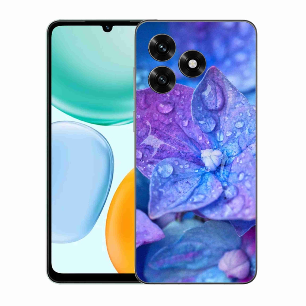 Gelový kryt mmCase na Honor X5c Plus - fialový květ