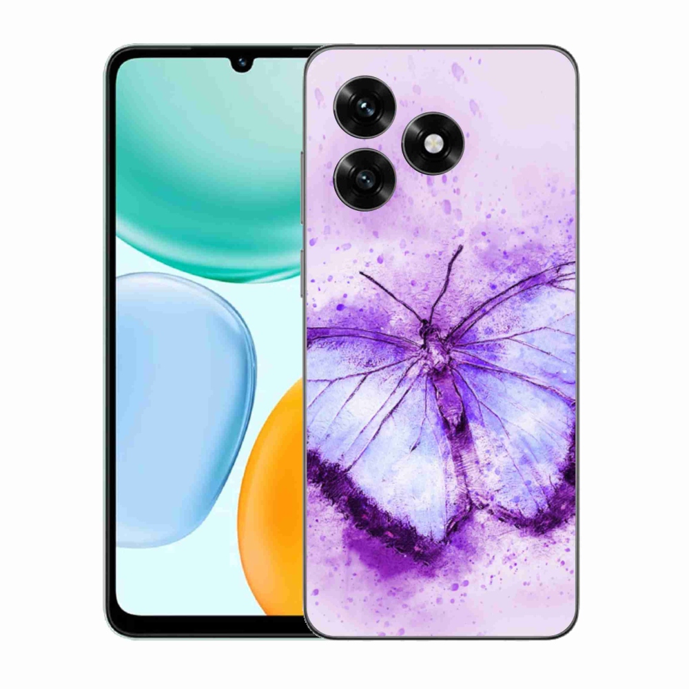 Gelový kryt mmCase na Honor X5c Plus - fialový motýl