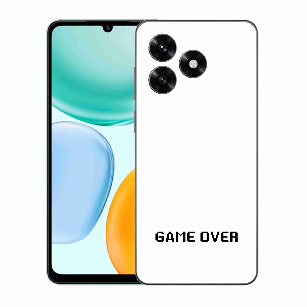 Gelový kryt mmCase na Honor X5c Plus - game over bílé pozadí