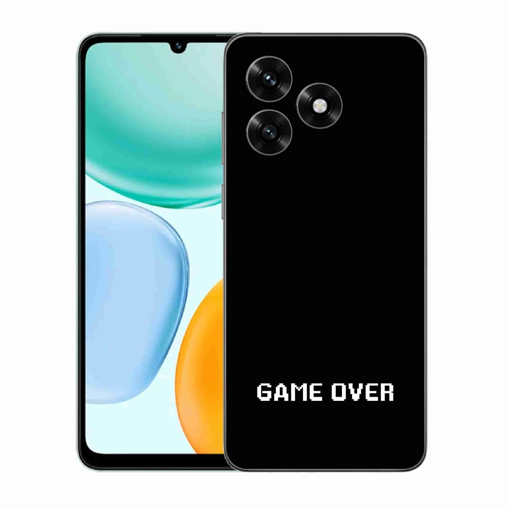 Gelový kryt mmCase na Honor X5c Plus - game over černé pozadí