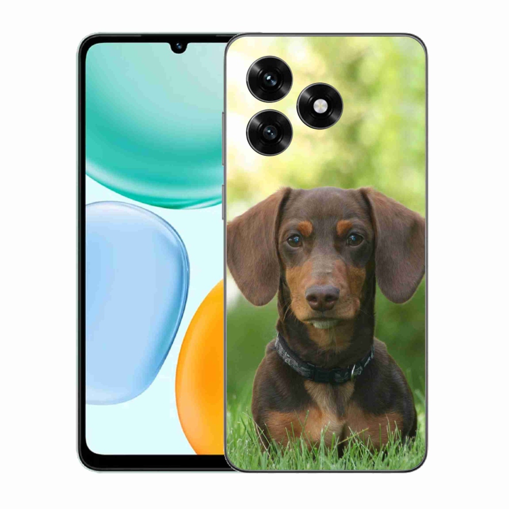 Gelový kryt mmCase na Honor X5c Plus - hnědý jezevčík