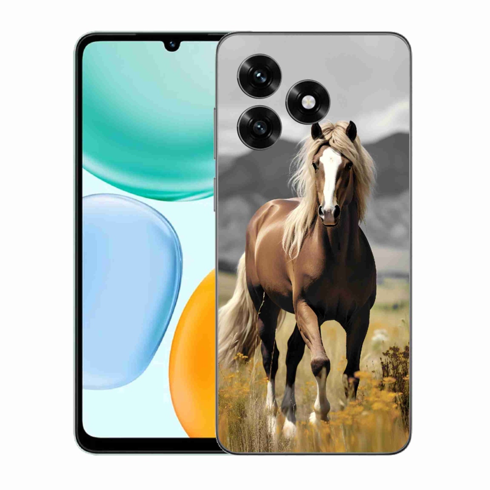 Gelový kryt mmCase na Honor X5c Plus - hnědý kůň 1