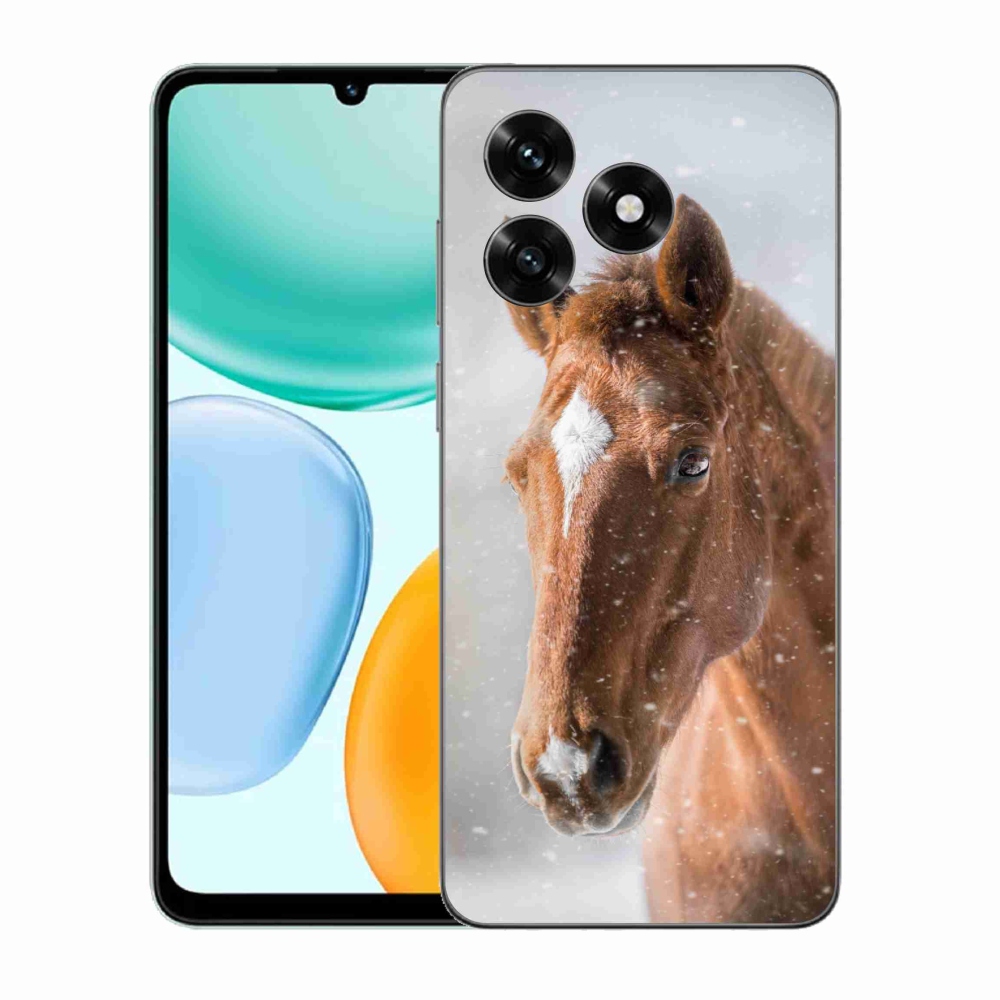 Gelový kryt mmCase na Honor X5c Plus - hnědý kůň 2