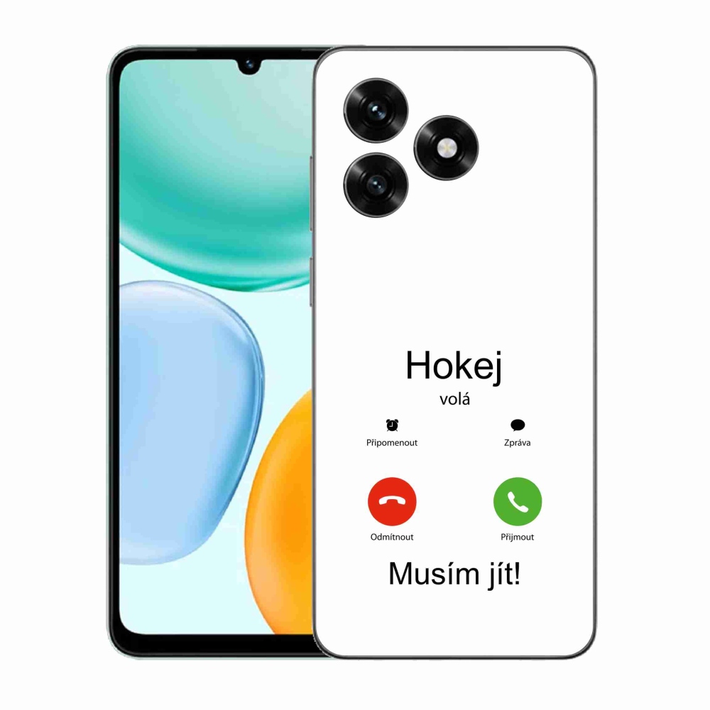 Gelový kryt mmCase na Honor X5c Plus - hokej volá bílé pozadí