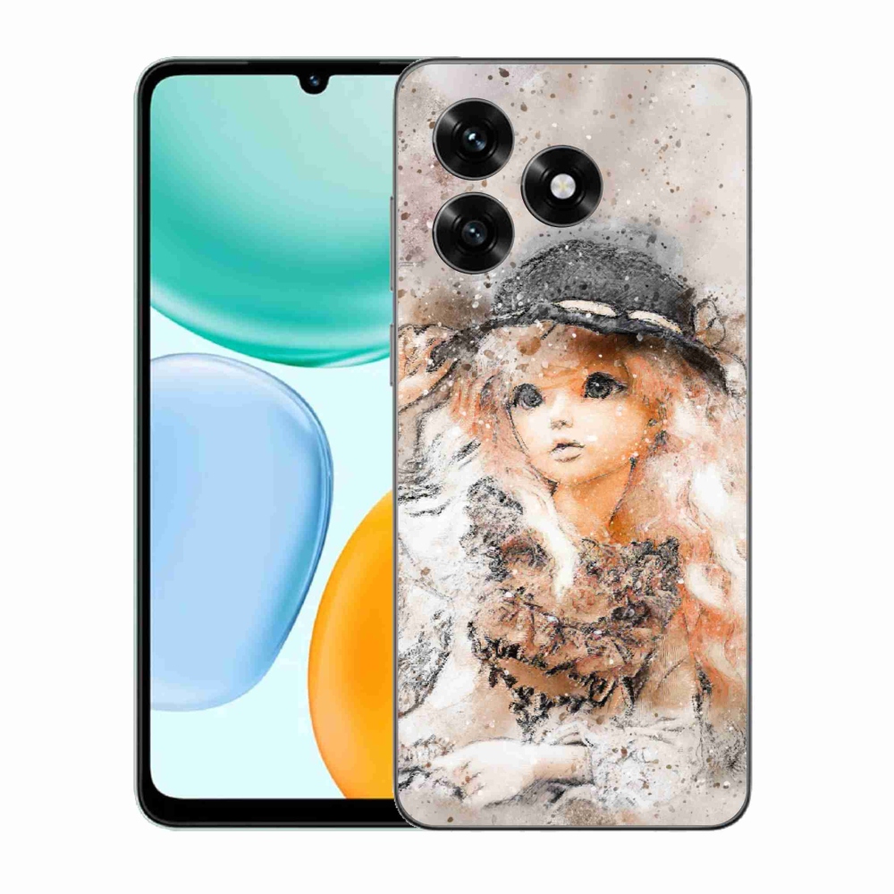 Gelový kryt mmCase na Honor X5c Plus - holčička s kloboukem