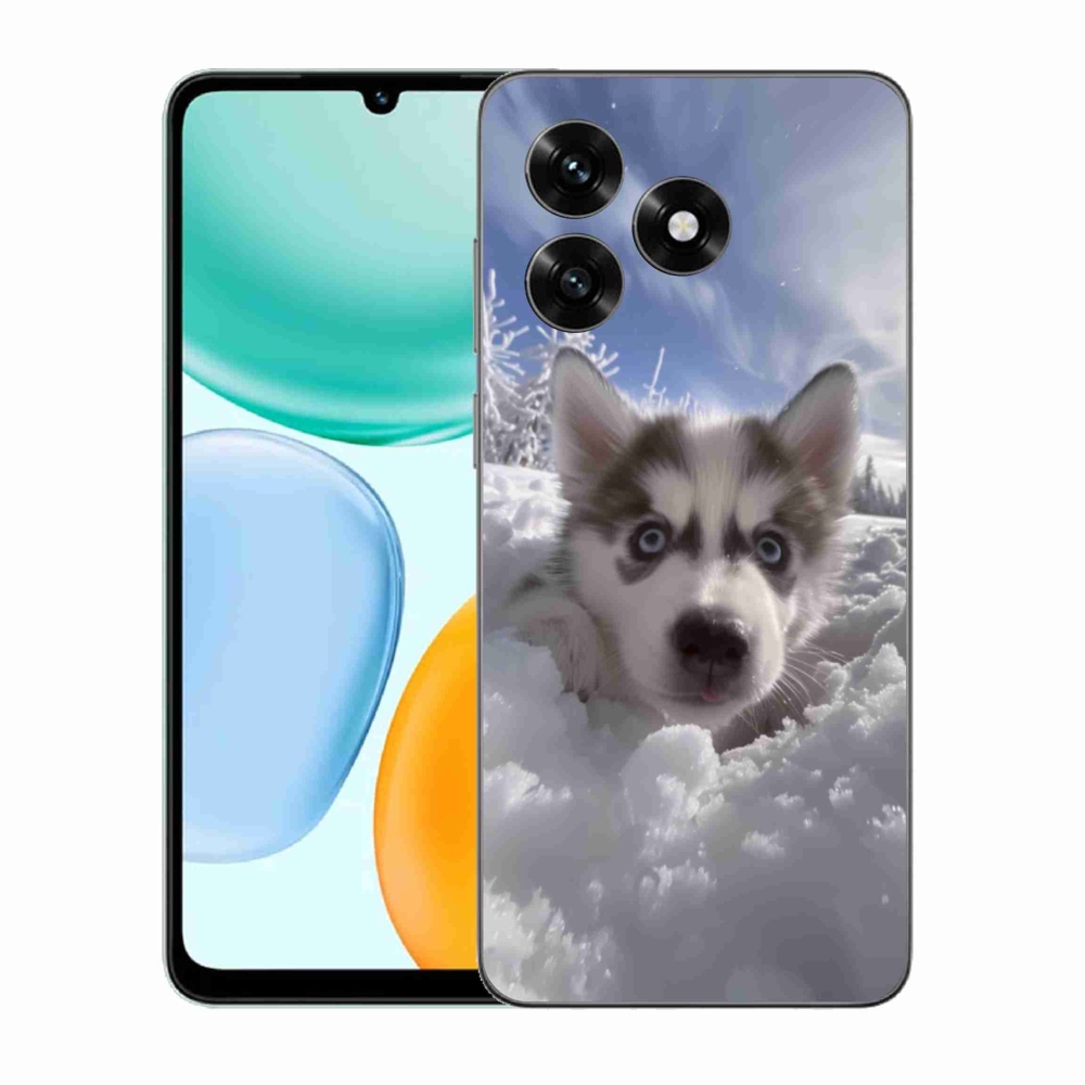 Gelový kryt mmCase na Honor X5c Plus - husky ve sněhu