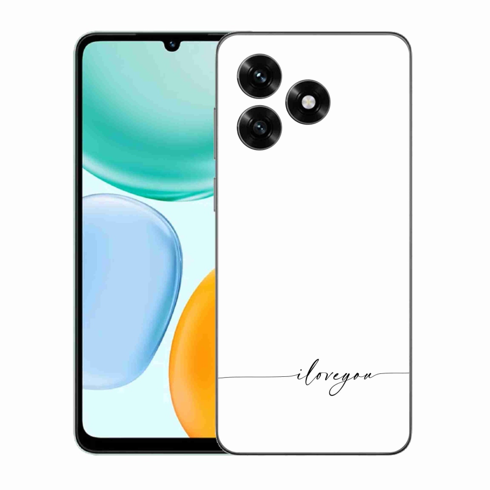 Gelový kryt mmCase na Honor X5c Plus - I love you bílé pozadí