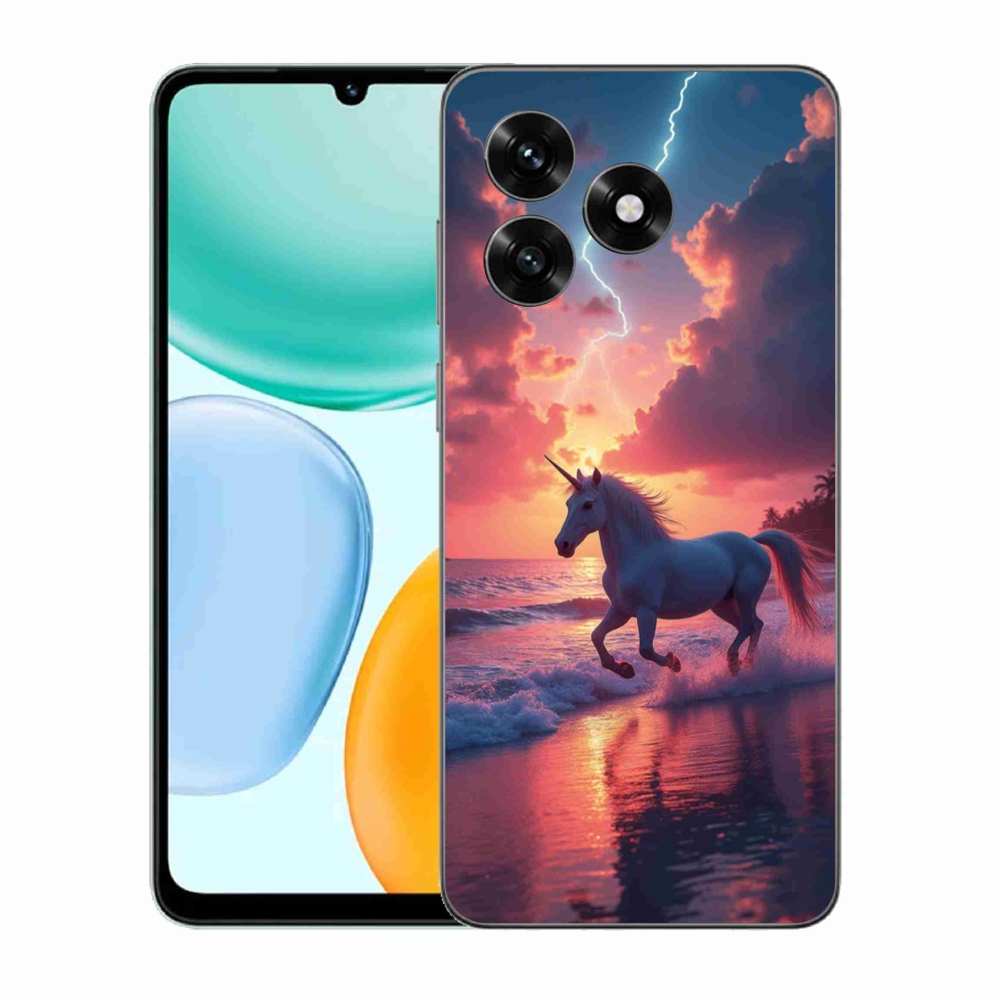 Gelový kryt mmCase na Honor X5c Plus - jednorožec na pláži