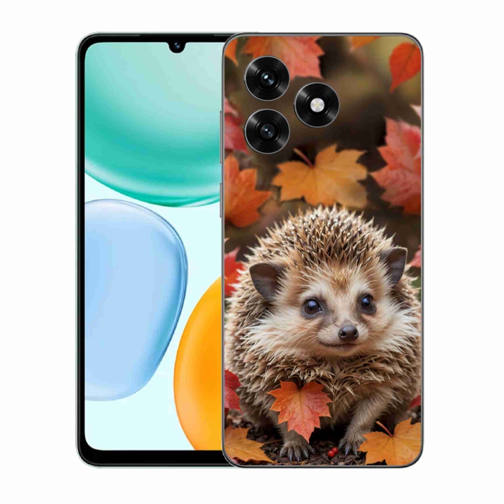 Gelový kryt mmCase na Honor X5c Plus - ježek v listí