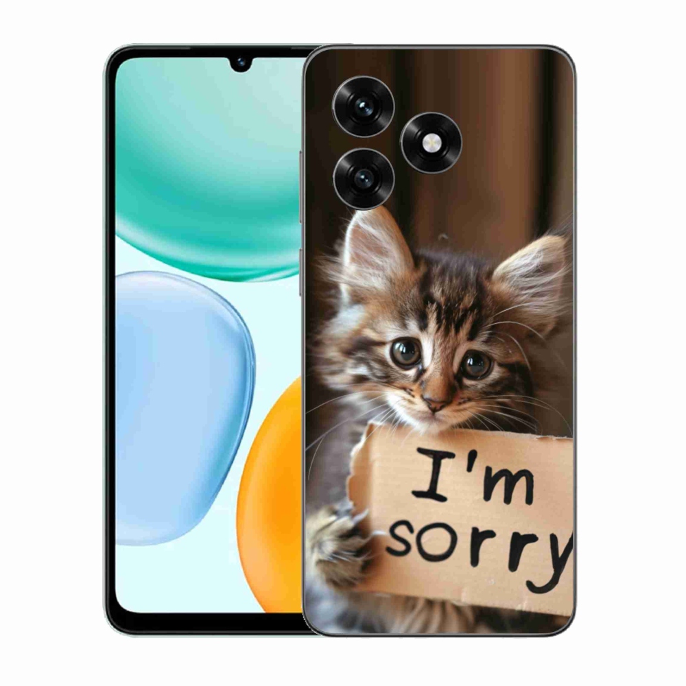 Gelový kryt mmCase na Honor X5c Plus - kočíčí omluva