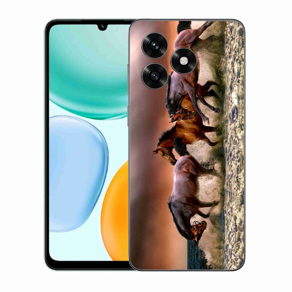 Gelový kryt mmCase na Honor X5c Plus - koně 1