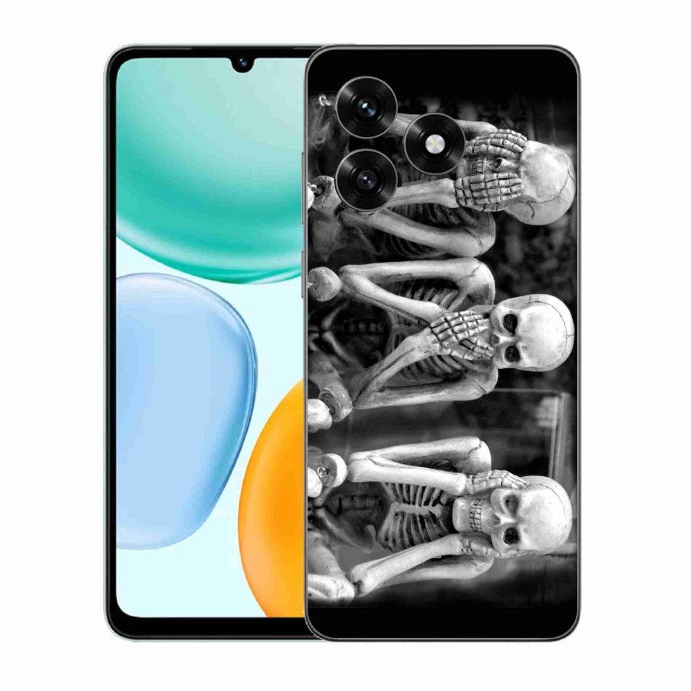 Gelový kryt mmCase na Honor X5c Plus - kostlivci