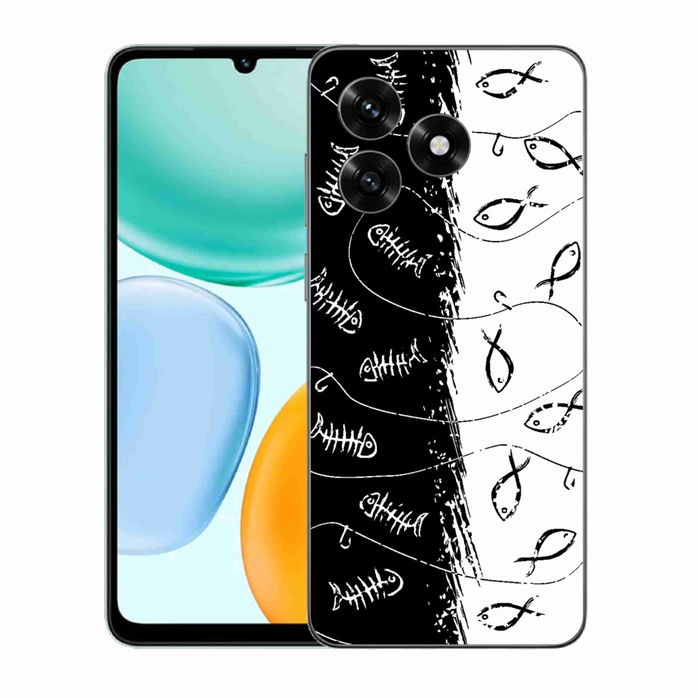 Gelový kryt mmCase na Honor X5c Plus - kostry a rybky