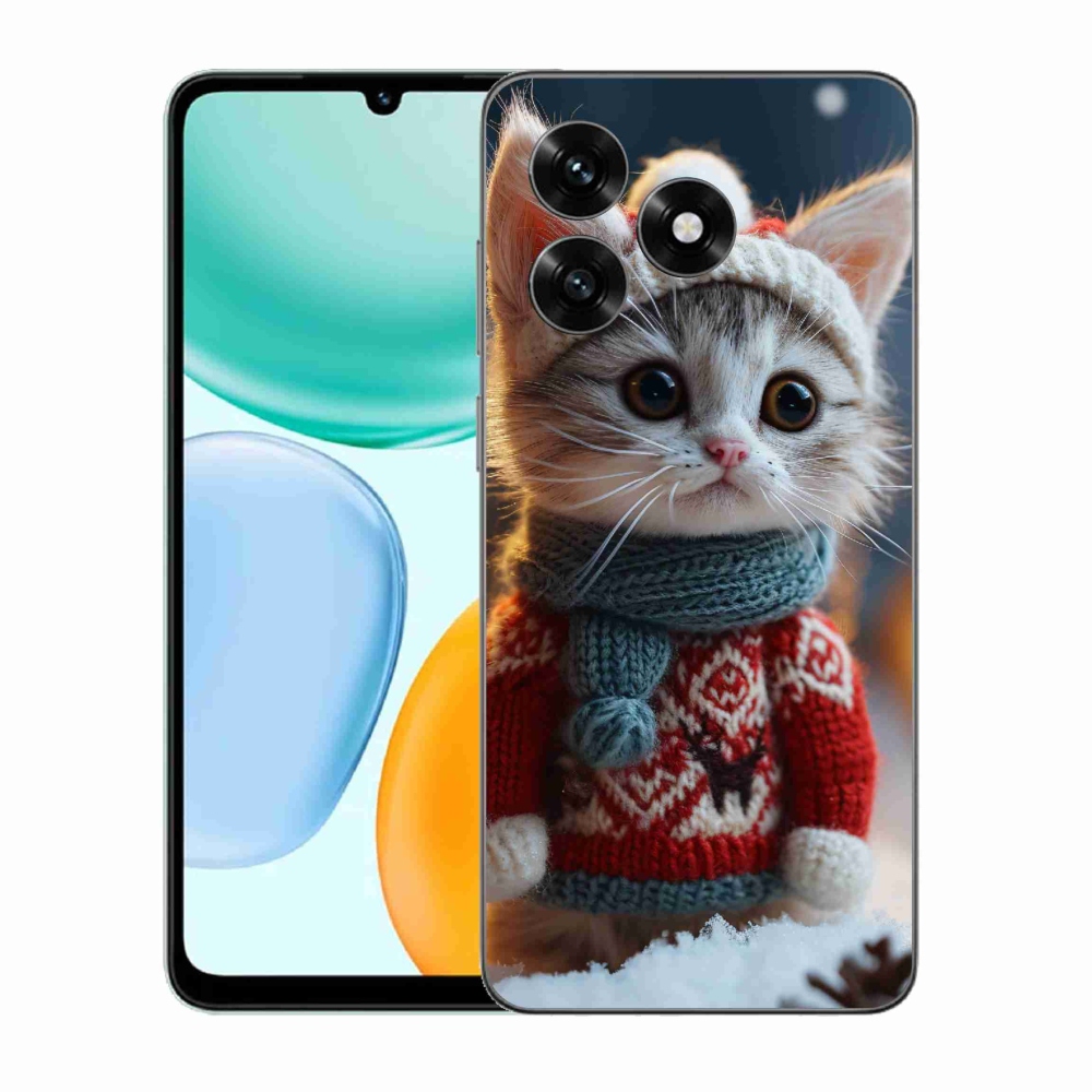 Gelový kryt mmCase na Honor X5c Plus - kotě ve svetru