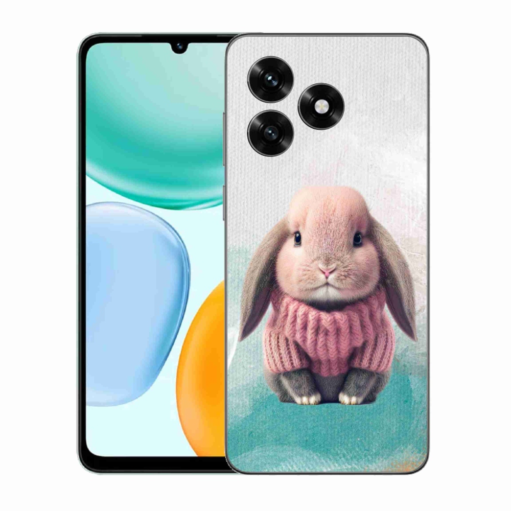 Gelový kryt mmCase na Honor X5c Plus - králíček ve svetru