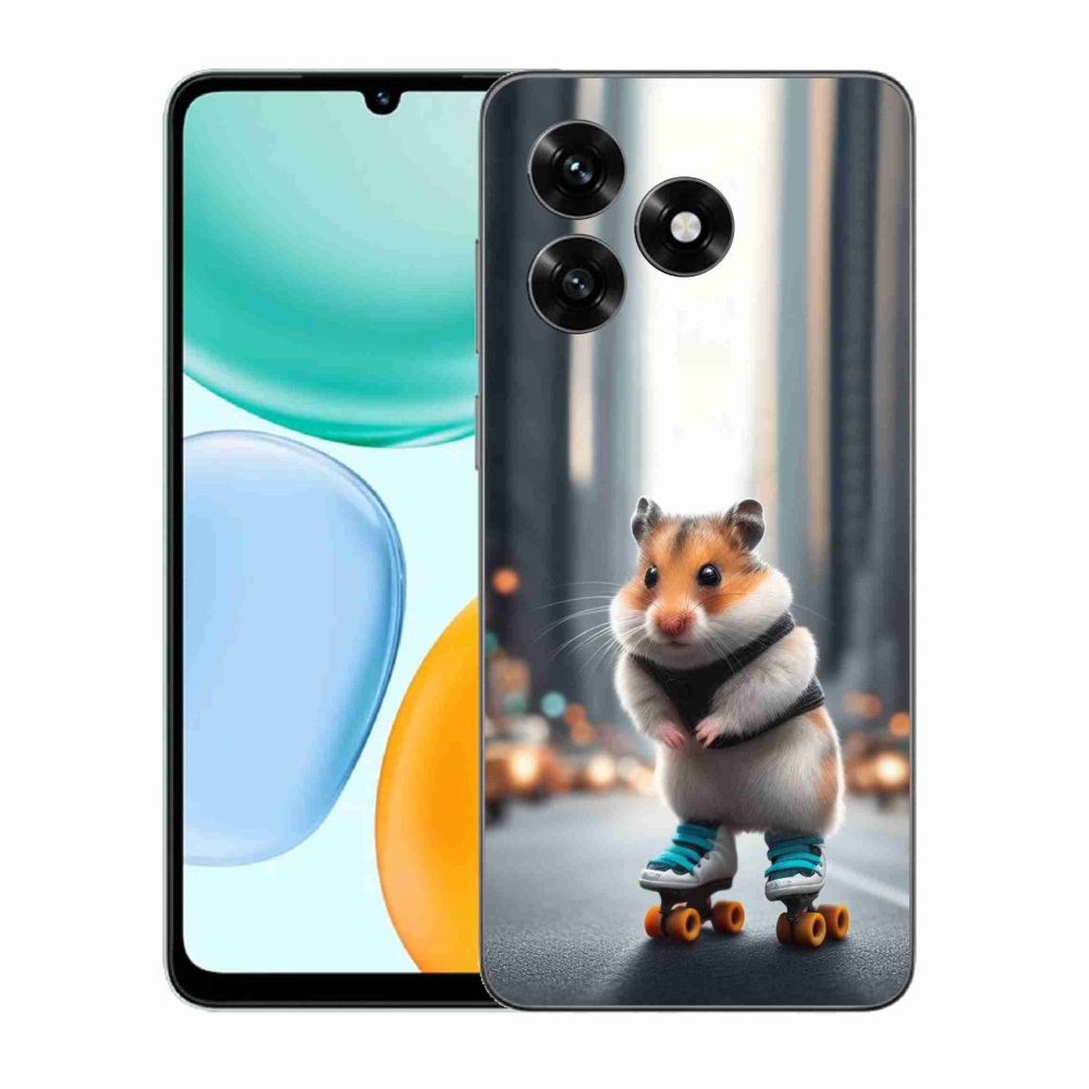 Gelový kryt mmCase na Honor X5c Plus - křeček na bruslích